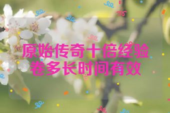 原始传奇十倍经验卷多长时间有效