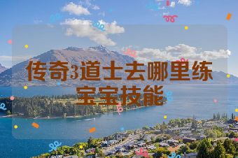 传奇3道士去哪里练宝宝技能
