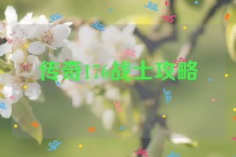 传奇176战士攻略