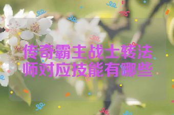 传奇霸主战士转法师对应技能有哪些