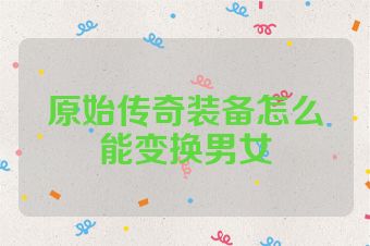 原始传奇装备怎么能变换男女