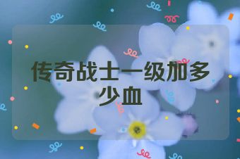传奇战士一级加多少血