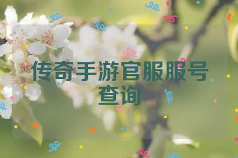 传奇手游官服服号查询