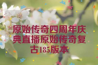 原始传奇四周年庆典直播原始传奇复古185版本