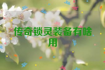 传奇锁灵装备有啥用