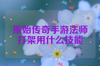 原始传奇手游法师打架用什么技能