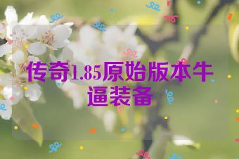 传奇1.85原始版本牛逼装备