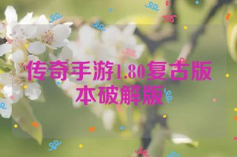 传奇手游1.80复古版本破解版
