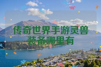 传奇世界手游灵兽装备哪里有
