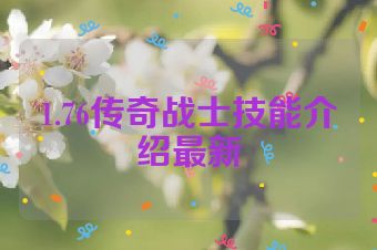 1.76传奇战士技能介绍最新
