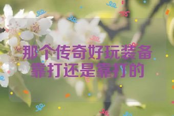 那个传奇好玩装备靠打还是靠打的