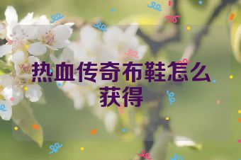 热血传奇布鞋怎么获得