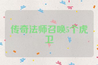 传奇法师召唤5个虎卫
