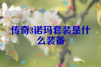 传奇3诺玛套装是什么装备