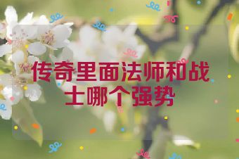 传奇里面法师和战士哪个强势