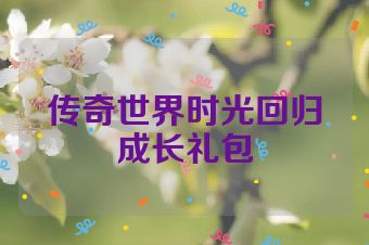 传奇世界时光回归成长礼包