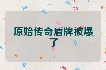 原始传奇盾牌被爆了