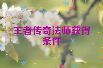 王者传奇法师获得条件