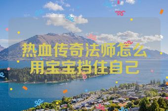 热血传奇法师怎么用宝宝挡住自己