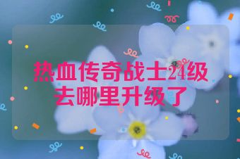 热血传奇战士24级去哪里升级了