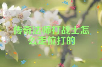 传奇法师打战士怎么走位打的