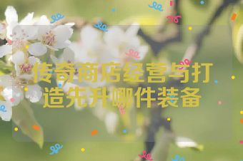 传奇商店经营与打造先升哪件装备