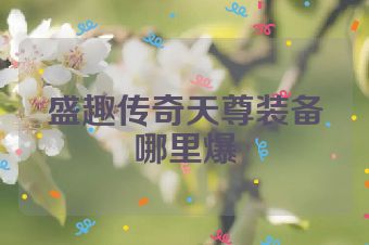 盛趣传奇天尊装备哪里爆