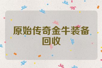 原始传奇金牛装备回收