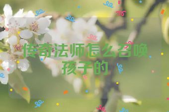 传奇法师怎么召唤孩子的