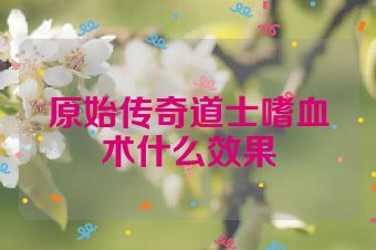 原始传奇道士嗜血术什么效果