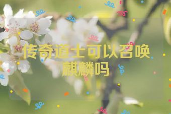 传奇道士可以召唤麒麟吗