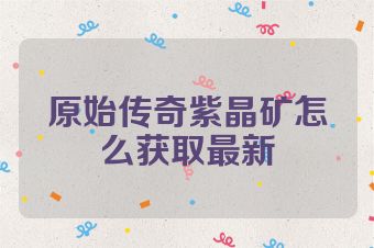 原始传奇紫晶矿怎么获取最新