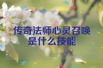 传奇法师心灵召唤是什么技能