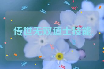 传世无双道士技能