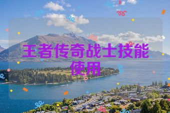 王者传奇战士技能使用