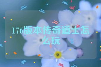 176版本传奇道士怎么玩