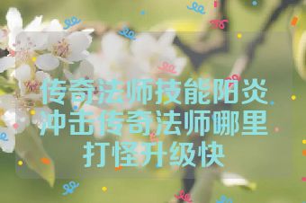 传奇法师技能阳炎冲击传奇法师哪里打怪升级快