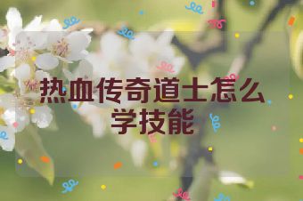热血传奇道士怎么学技能