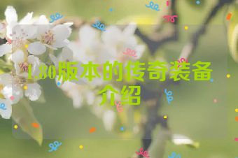 1.80版本的传奇装备介绍