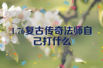 1.76复古传奇法师自己打什么