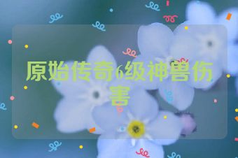 原始传奇6级神兽伤害