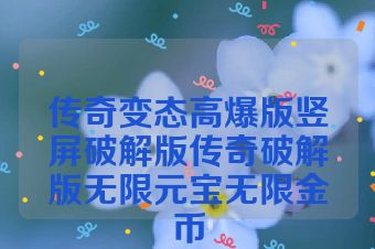 传奇变态高爆版竖屏破解版传奇破解版无限元宝无限金币