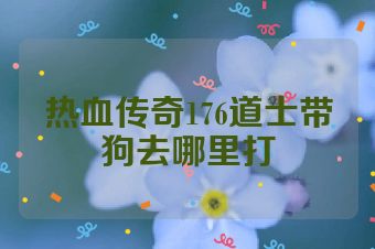 热血传奇176道士带狗去哪里打