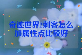 奇迹世界2刺客怎么加属性点比较好