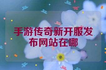 手游传奇新开服发布网站在哪