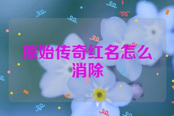 原始传奇红名怎么消除