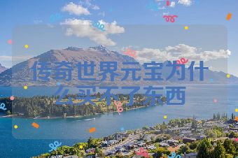 传奇世界元宝为什么买不了东西