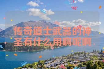 传奇道士武器的神圣有什么用啊呢啊