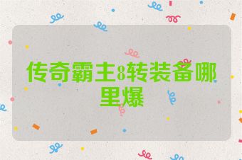 传奇霸主8转装备哪里爆