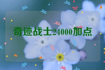 奇迹战士24000加点